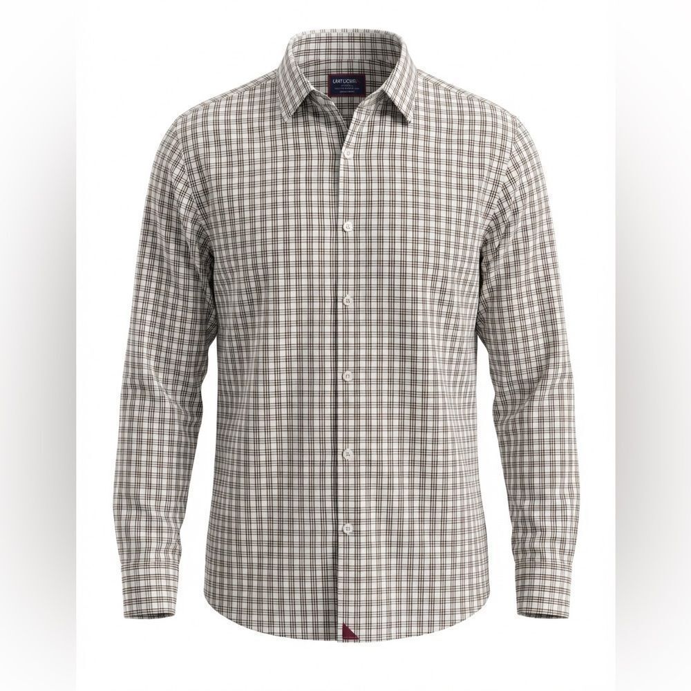 Untuckit men’s White and Red Casual Button Down Shirt size L